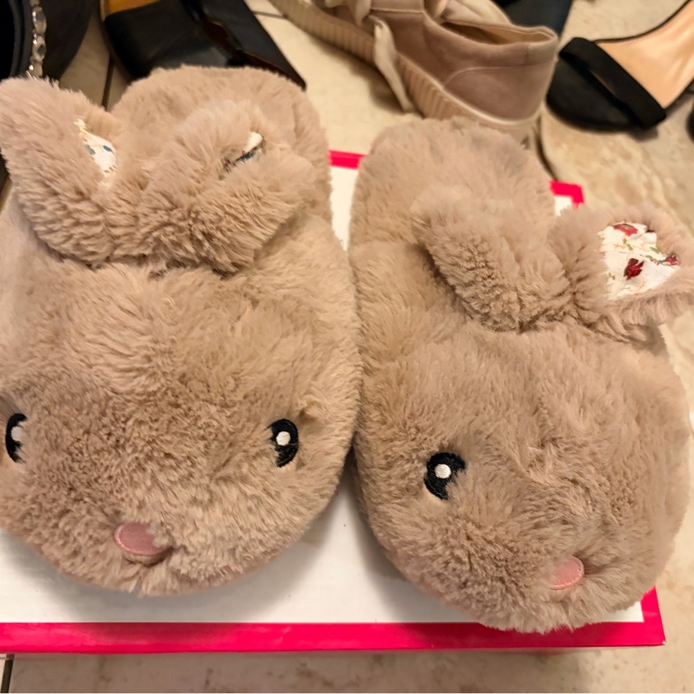 Cozy Tan Bunny house Slippers